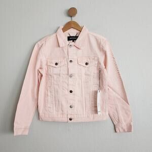 Neon Blonde Dreamer Oversized Denim Jacket NWT Rose Quartz Light Pink - XS